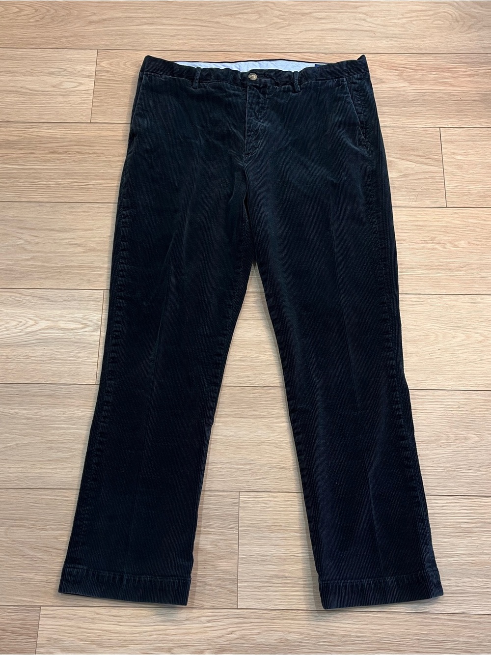 Polo Ralph Lauren Black Corduroy Stretch Classic Fit Pants 36x32 Preppy